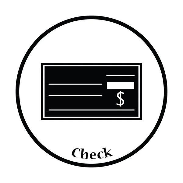 Icono cheque bancario — Archivo Imágenes Vectoriales