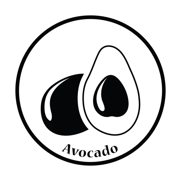 Ilustración de ícono de aguacate . — Archivo Imágenes Vectoriales