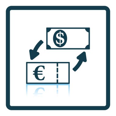 Para birimi dolar ve euro döviz simgesi