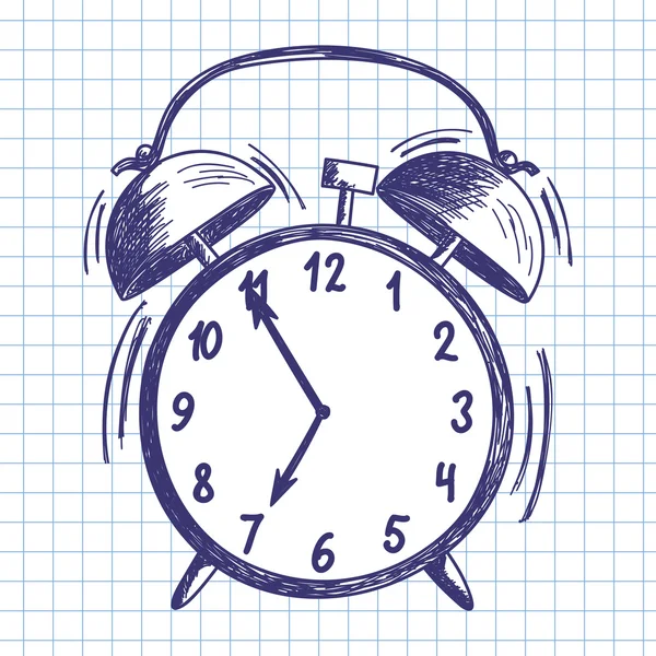 Reloj despertador ilustración — Archivo Imágenes Vectoriales