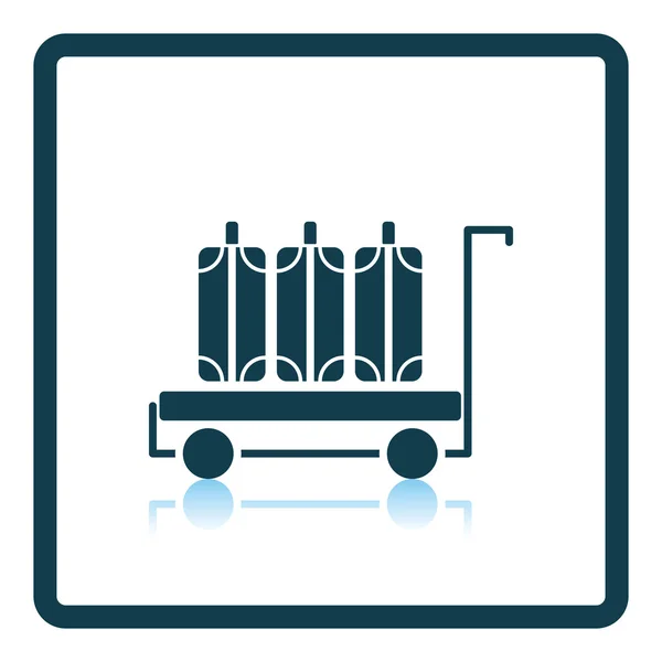 Icône de chariot à bagages — Image vectorielle