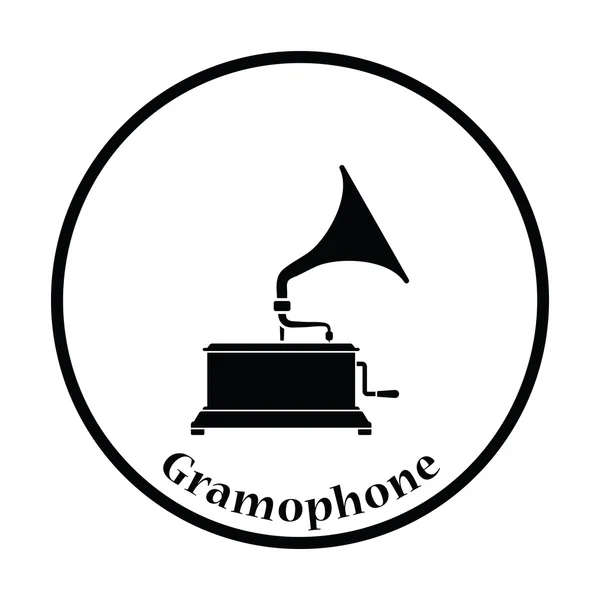 Obrázek ikony gramofon. — Stockový vektor
