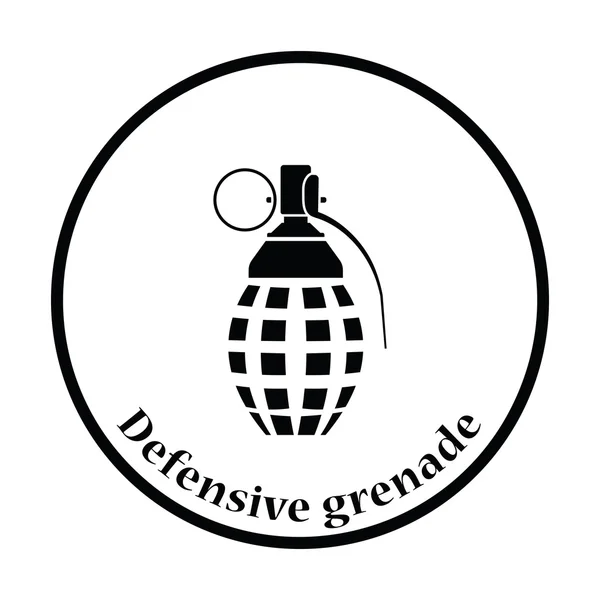 Icône grenade défensive — Image vectorielle