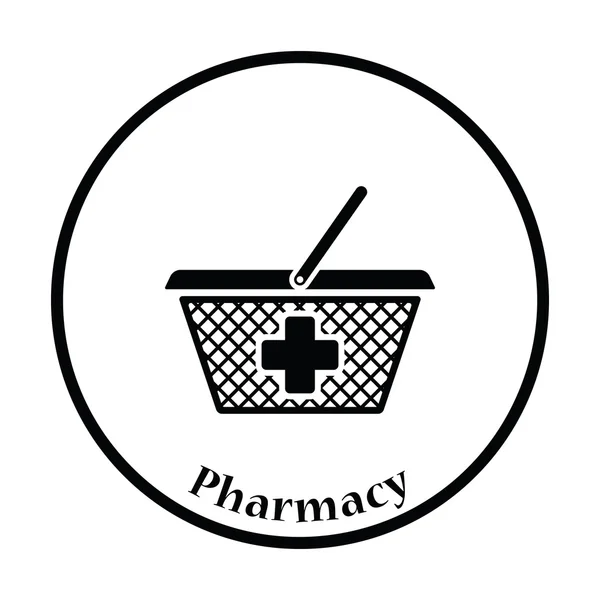Φαρμακείο εμπορική κάρρου εικονίδιο — Διανυσματικό Αρχείο