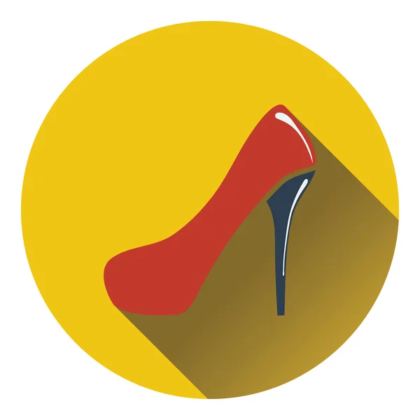Female shoe with high heel icon — Stock Vector