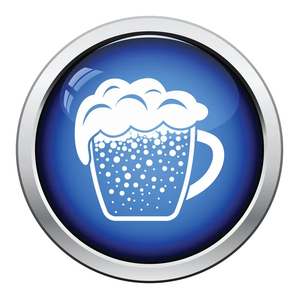 Mok van bier pictogram — Stockvector