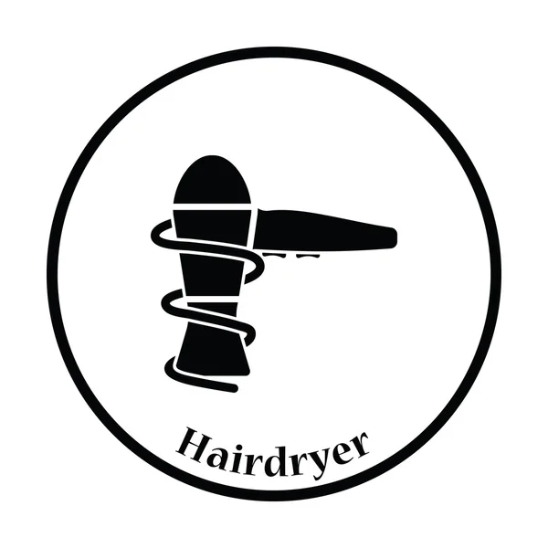 Secador de cabelo ícone ilustração . — Vetor de Stock