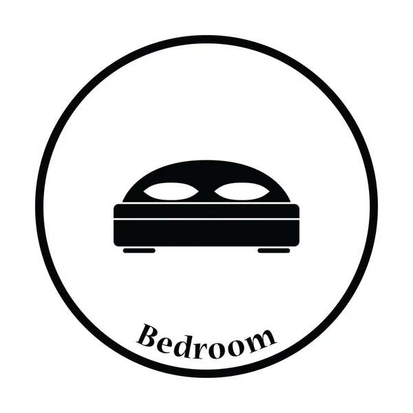 Hotel bed icon — Stock Vector