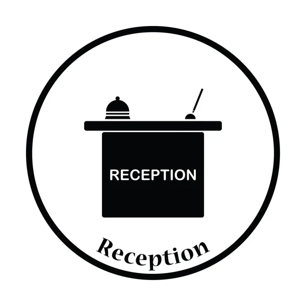 Hotel recepció ikon — Stock Vector