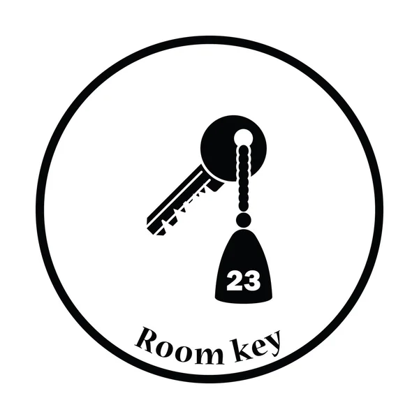 Hotel room key icon — Stock Vector
