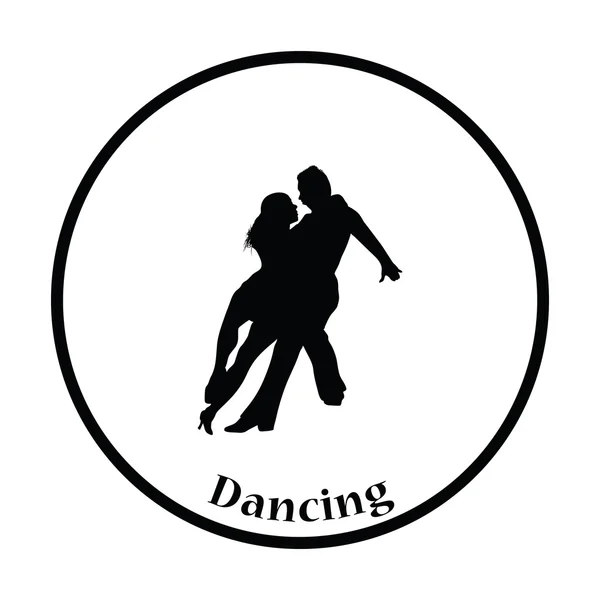 Dancing pair icon — Stock Vector