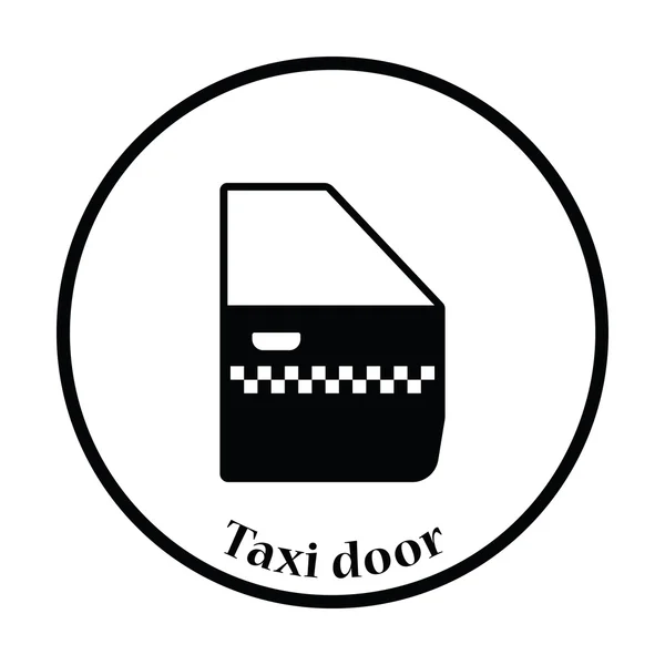 Taxi lado icono de la puerta — Vector de stock