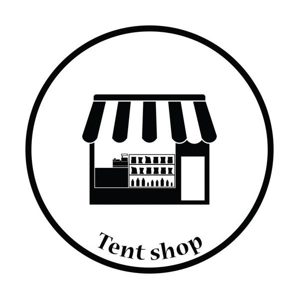 Icône de magasin de tente — Image vectorielle