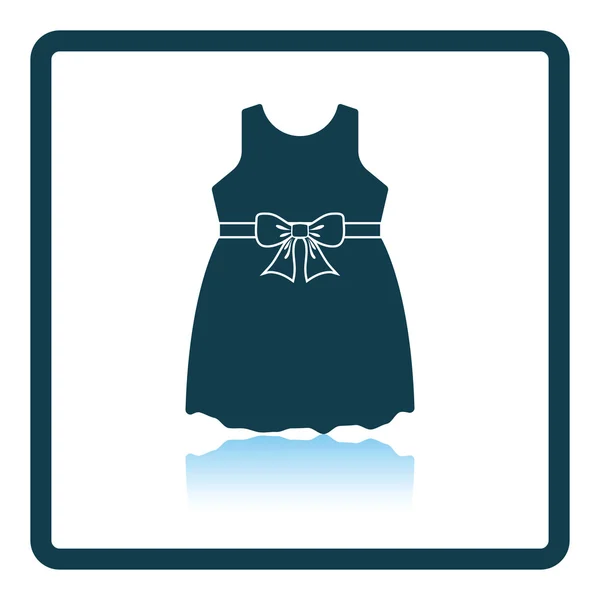 Baby girl dress ikon — Stock Vector