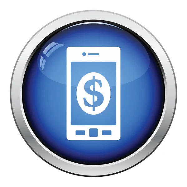 Smartfon z ikona znak dolara — Wektor stockowy