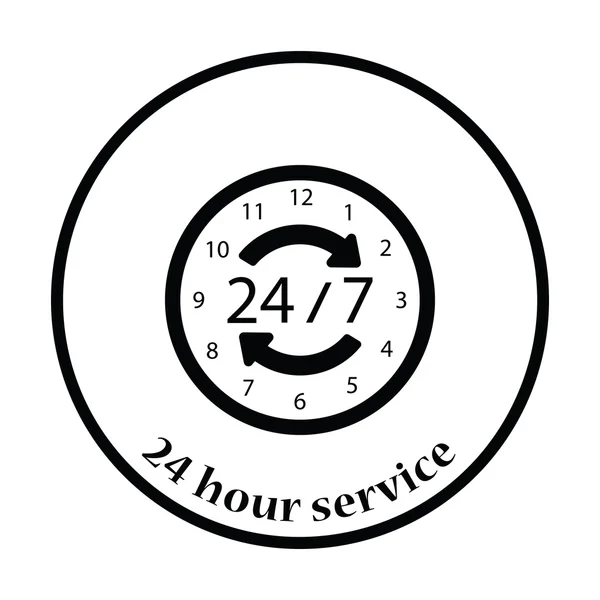 24 hour icon illustration. — Stock Vector