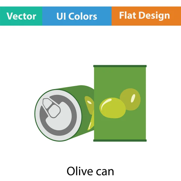 Olive blikjes pictogram — Stockvector