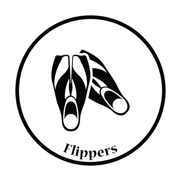 Icoana De Înot Flippers — Vector de stoc
