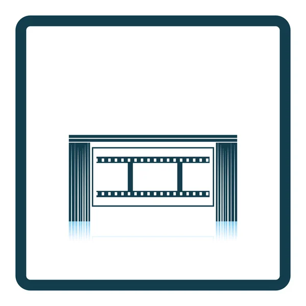 Bio teater auditorium ikonen — Stock vektor