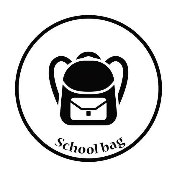 Okul sırt çantası simgesini — Stok Vektör
