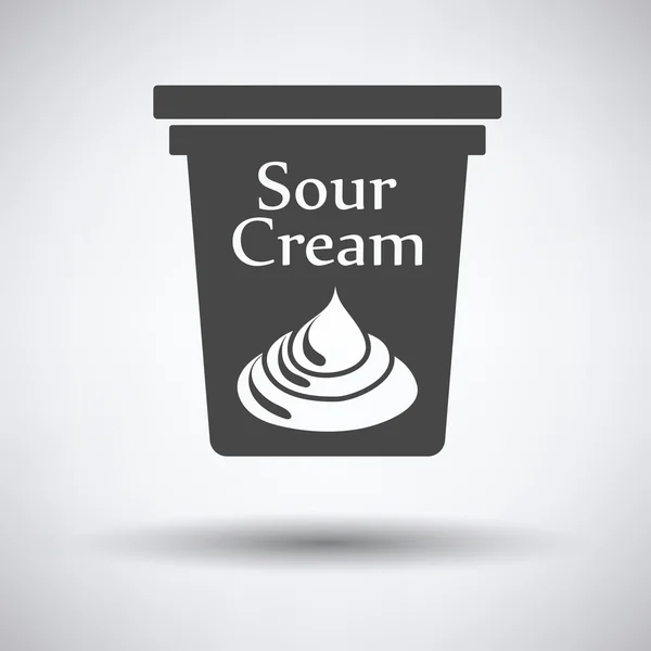 Sour cream icon — Stock Vector