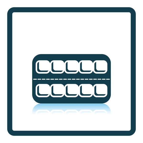 Tabletta csomagjának ikonjára — Stock Vector