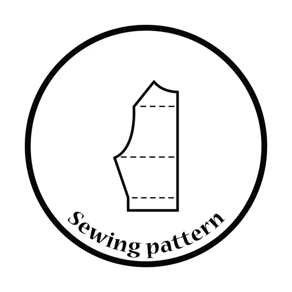 Icono de patrón de costura — Vector de stock