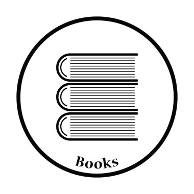 Kitap yığınının simgesi