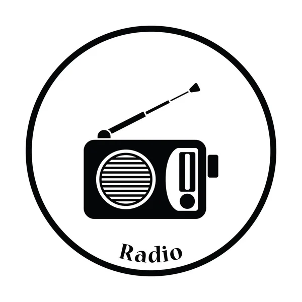 Illustrazione icona radio . — Vettoriale Stock