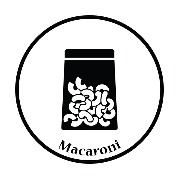 Makaróni csomag ikon — Stock Vector