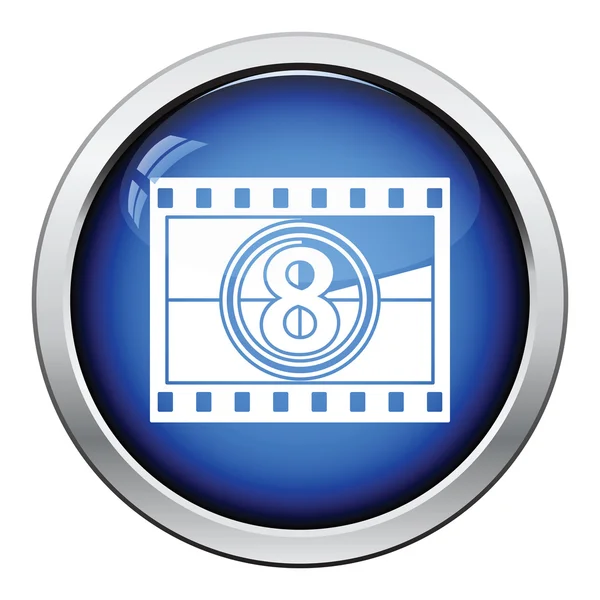 Cadre de film avec icône de compte à rebours — Image vectorielle