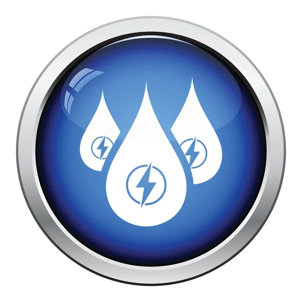 Waterkracht energie druppels pictogram — Stockvector