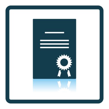 Diploma illüstrasyon simge.