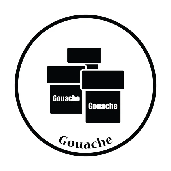 Gouache doboz ikon — Stock Vector