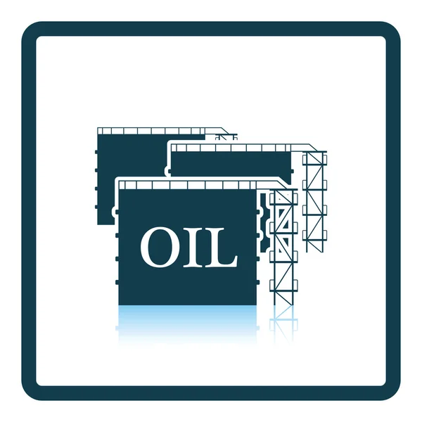 Oil tank storage icon — Stock Vector