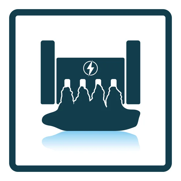 Vodní elektrárna ikona — Stockový vektor