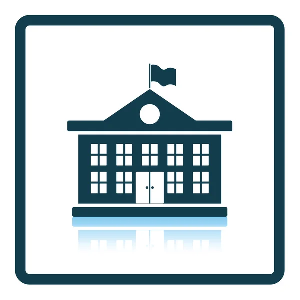 Ikone des Schulbaus — Stockvektor