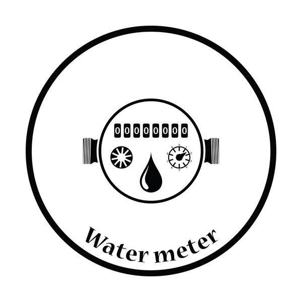 Значок счетчика воды — стоковый вектор