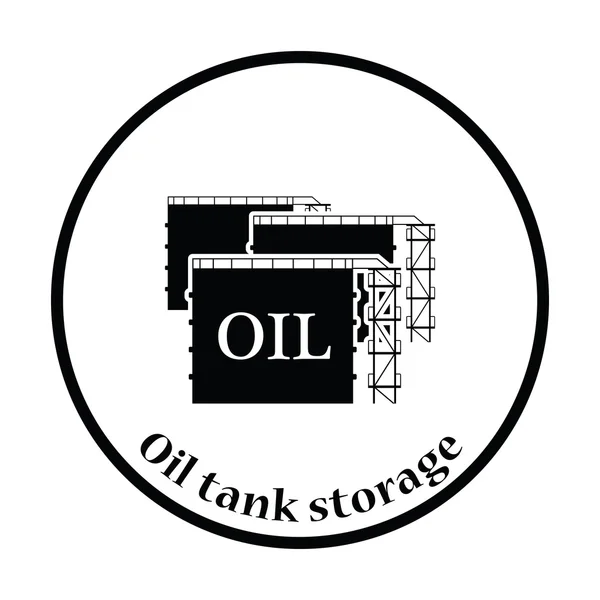 Oil tank storage icon — Stock Vector