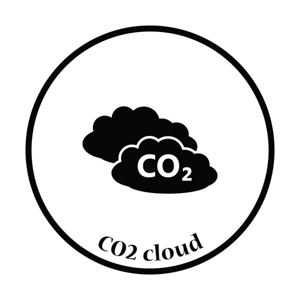 Icône nuages CO2 — Image vectorielle