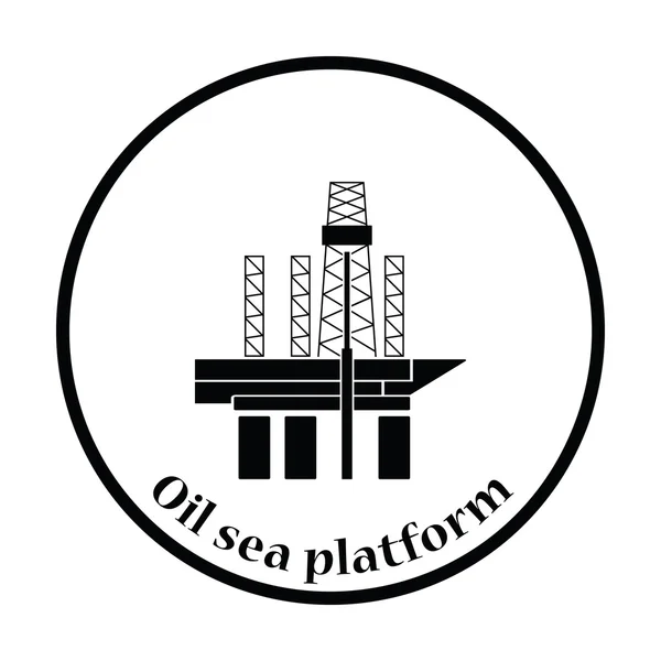 Oil sea platform icon — Stock Vector