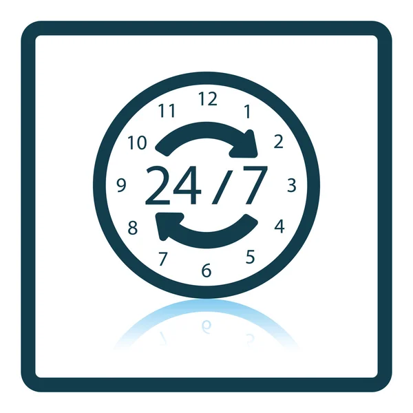 24 hour icon illustration. — Stock Vector