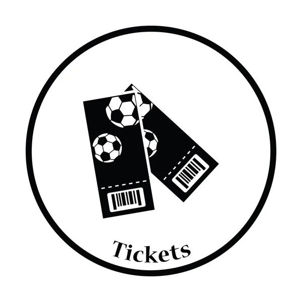 Два футбольних квитка значок — стоковий вектор