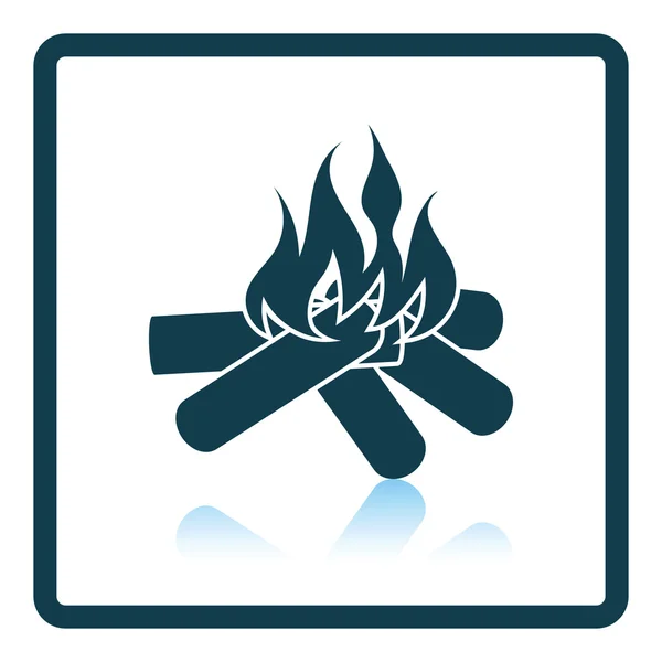 Icône feu de camping — Image vectorielle