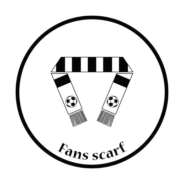 Ikon scarf penggemar sepak bola - Stok Vektor