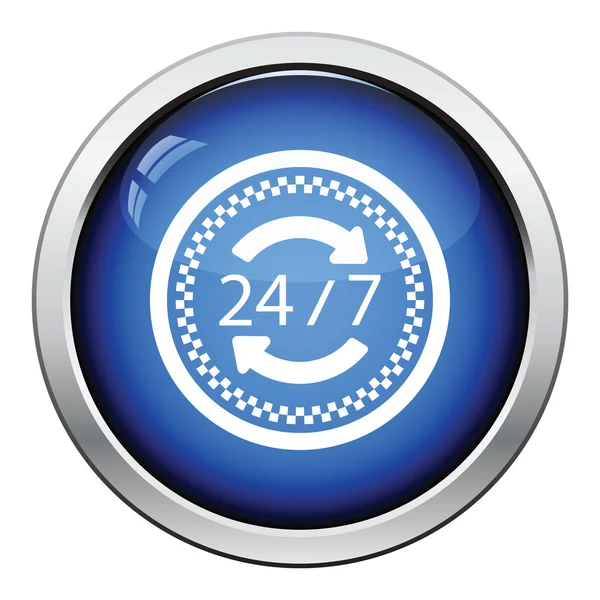 24 hour taxi service icon — Stock Vector