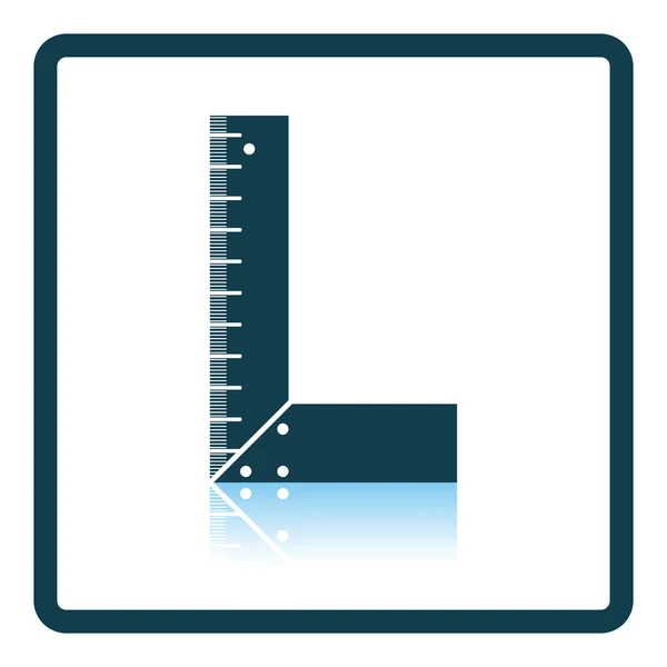 Pictogram voor setsquare afbeelding. — Stockvector