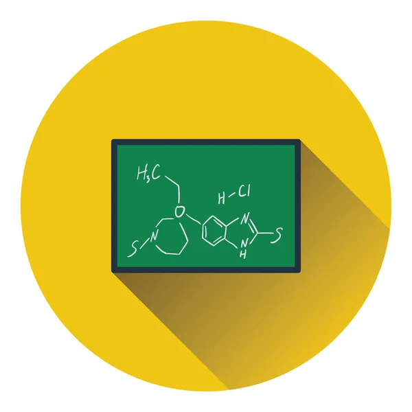 Fórmula química en pizarra de aula — Archivo Imágenes Vectoriales