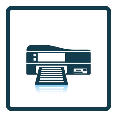 Yazıcı simgesi illüstrasyon.