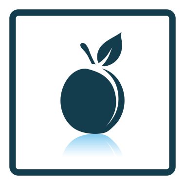 Şeftali illüstrasyon simge.